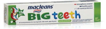 Picture of a tube of Macleans 'big teeth' toothpaste